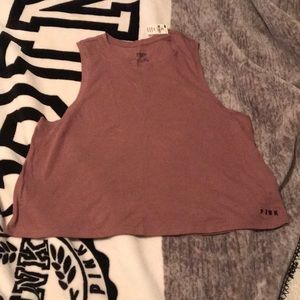 Vs pink cropped tank top